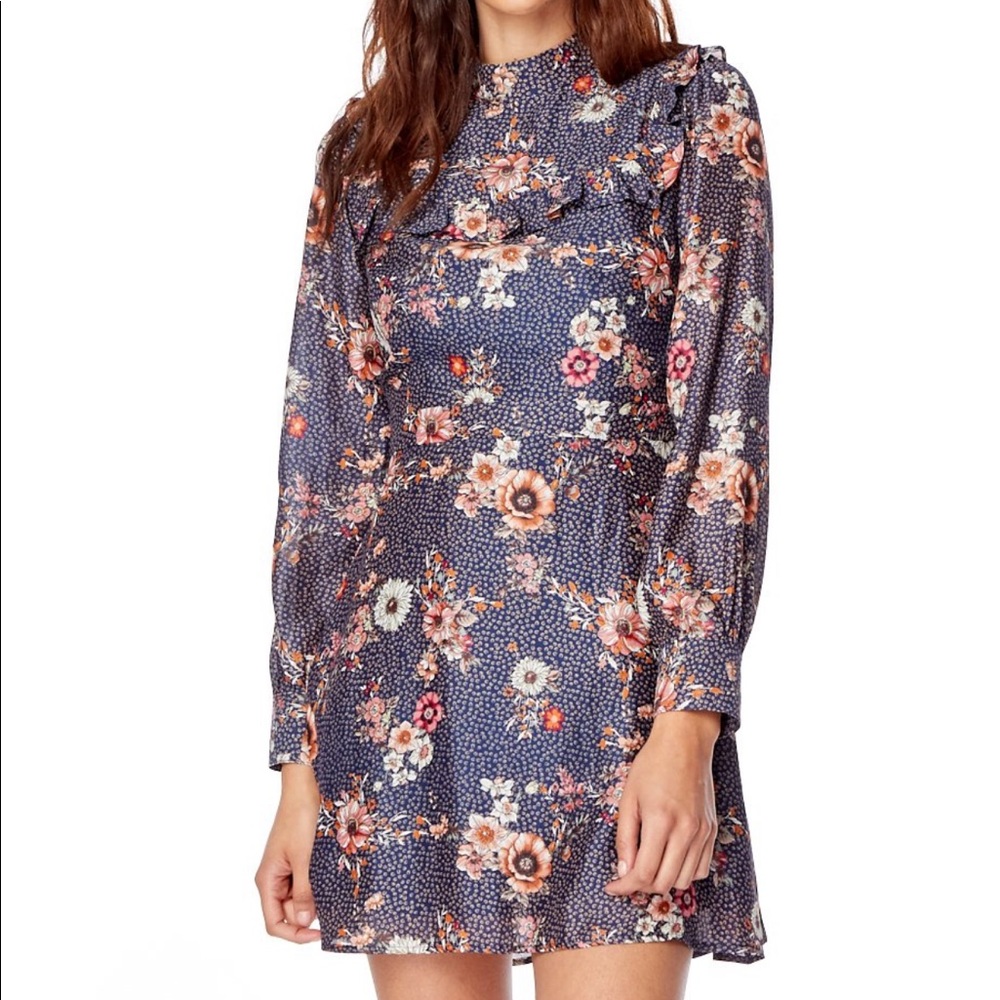 Lost + Wander Cassidy Mini Dress- floral navy